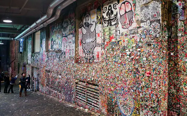 Gum Wall in Seattle--Procaffenation